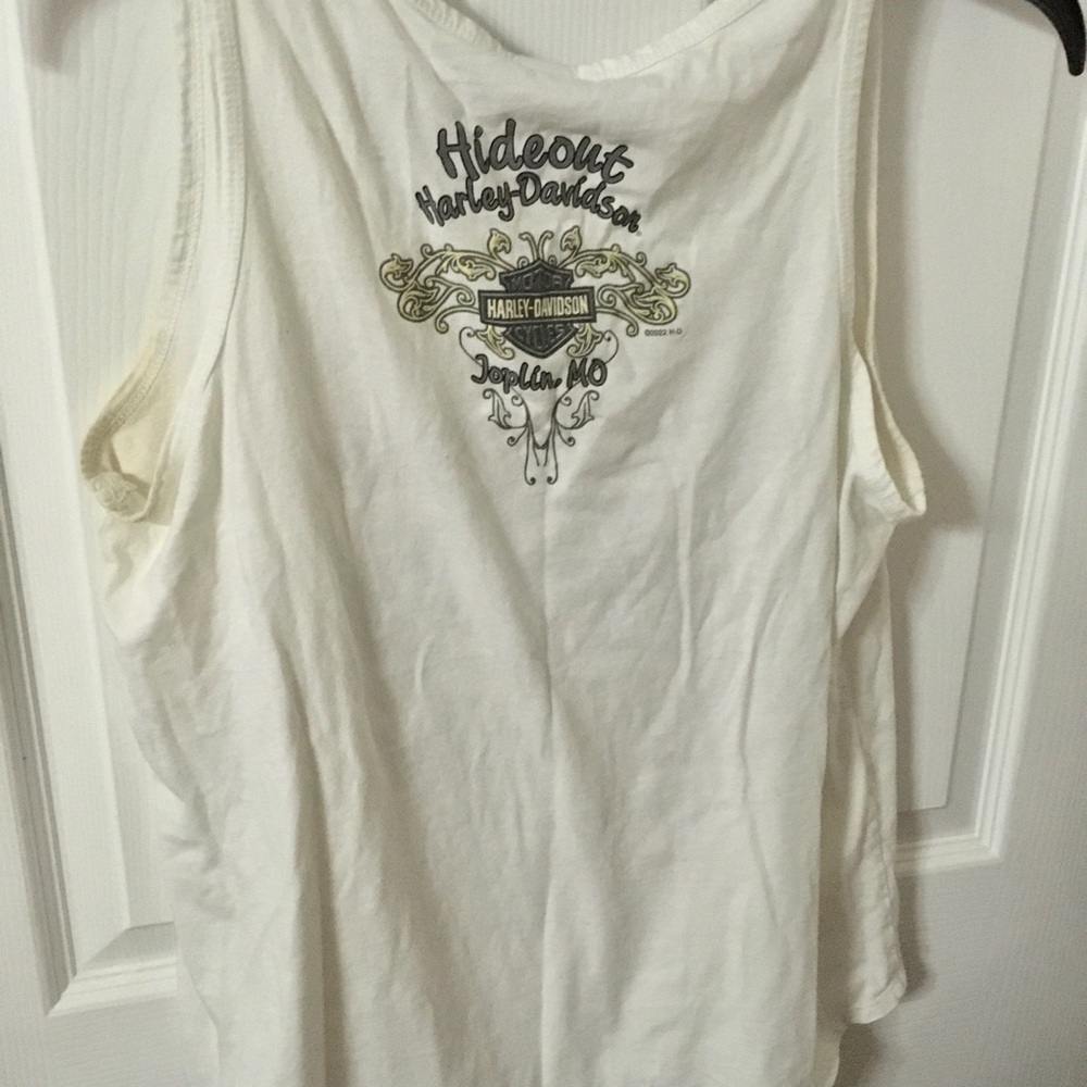 Harley-Davidson Cream Skull Graphic Tank Top - Picture 4 of 6